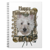 Fathers Day - Stone Paws - West Highland Terrier Note Books