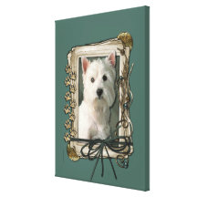 Fathers Day - Stone Paws - Westie Canvas Prints