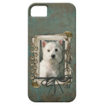 Fathers Day - Stone Paws - Westie iPhone 5 Case
