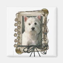 Fathers Day - Stone Paws - Westie Magnets