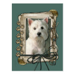 Fathers Day - Stone Paws - Westie Post Cards