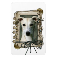 Fathers Day - Stone Paws - Whippet Vinyl Magnet