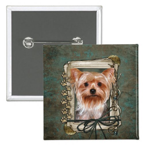 Fathers Day - Stone Paws - Yorkshire Terrier Buttons