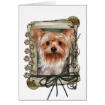 Fathers Day - Stone Paws - Yorkshire Terrier Greeting Card