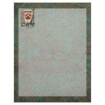 Fathers Day - Stone Paws - Yorkshire Terrier Customized Letterhead