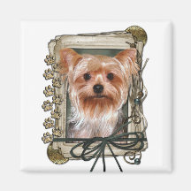 Fathers Day - Stone Paws - Yorkshire Terrier Refrigerator Magnets