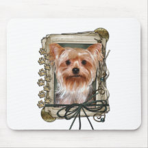 Fathers Day - Stone Paws - Yorkshire Terrier Mouse Pads