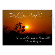 Father's Day Thank You Shakespeare Quote Cards
