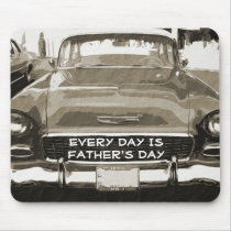 Father's Day, vintage Chevy in sepia Mousepads