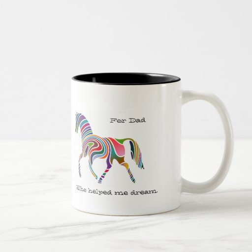 Father's Day Waved Horse colorful mug