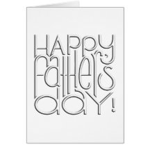 Fathers Day white Card