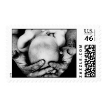 Father's Safe Protecting Hands Postage Stamps