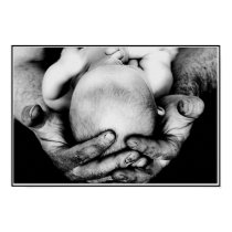Father's Safe Protecting Hands posters