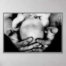 Father's Safe Protecting Hands Posters