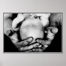 Father's Safe Protecting Hands Posters