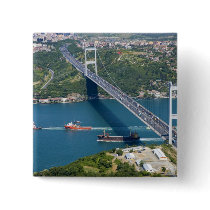 Fatih Sultan Mehmet Bridge over the Bosphorus, Pinback Buttons
