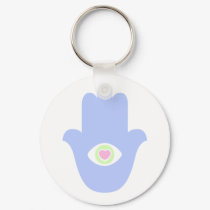 Fatima Eye Heart Hamsa keychains