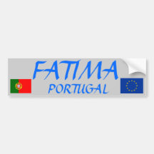 Fátima, pegatina para el parachoques de Portugal Etiqueta De Parachoque