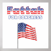 Fattah for Congress Patriotic American Flag Posters