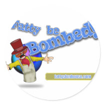 Fatty be Bombed! PNG transparent Round Sticker