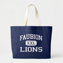 Faubion Lions Middle School McKinney Texas Canvas Bags