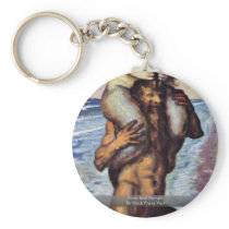 Faun And Nymph By Stuck Franz Von Keychain