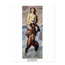Faun And Nymph By Stuck Franz Von Post Card