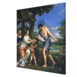 Faustulus entrusting Romulus and Remus Canvas Print