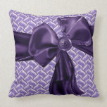Faux Basket Weaved mojo Pillow With Bow