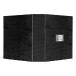 Faux Black Alligator Binder