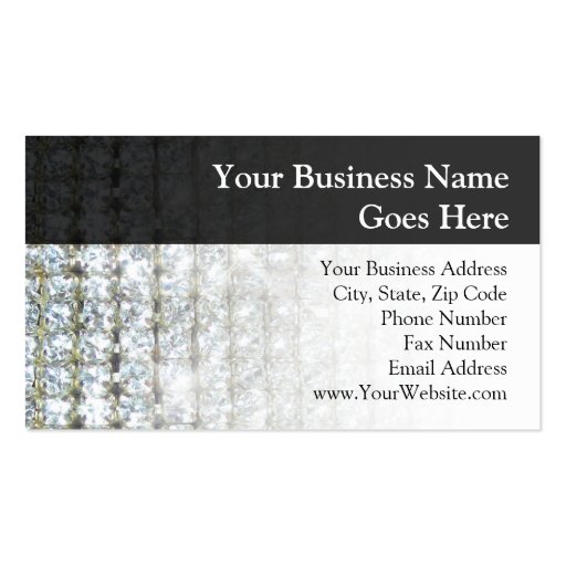 Faux Bling Business Card 