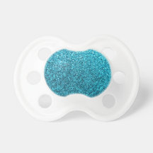 Faux Blue Glitter Baby Pacifiers