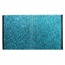 Faux Blue Glitter iPad Folio Cover