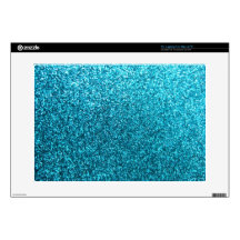 Faux Blue Glitter Laptop Skins