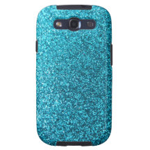 Faux Blue Glitter Samsung Galaxy S3 Case