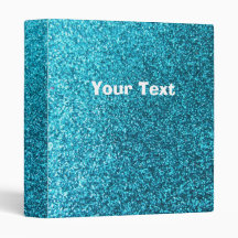 Faux Blue Glitter Vinyl Binder