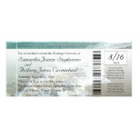 Faux Boarding Pass Beach Wedding Ticket Invitation invitations