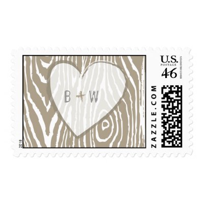 Faux Bois Wedding Stamp - Customizable!