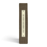 Faux Bookcloth Linen Vintage Label Binder, Brown