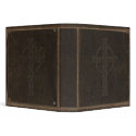 Faux Brown Leather Cross binders