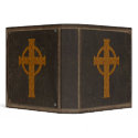 Faux Brown Leather Cross binders