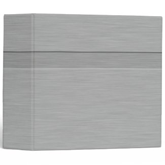 Faux Brushed Metal with Groove 3 Ring Binders