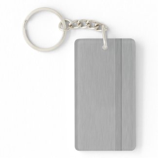 Faux Brushed Metal with Groove Acrylic Key Chain