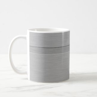 Faux Brushed Metal with Groove Coffee Mug