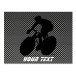 Faux Carbon Fiber Cycling Postcard