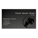 Faux Carbon Fiber Equestrian Business Card