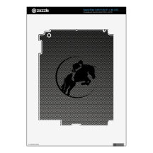 Faux Carbon Fiber Equestrian iPad 3 Decal
