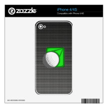 Faux Carbon Fiber Golf Ball Decal For The iPhone 4