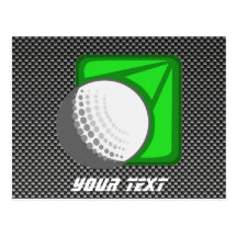 Faux Carbon Fiber Golf Ball Postcard