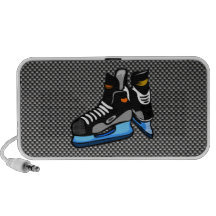 Faux Carbon Fiber Hockey Skates Speakers